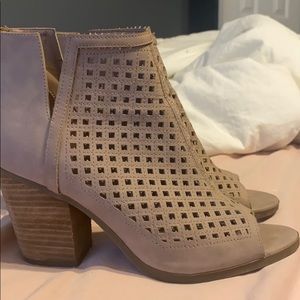 Tan block heels